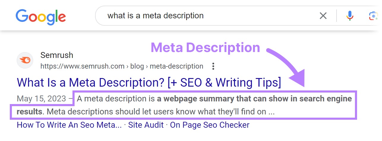 meta description